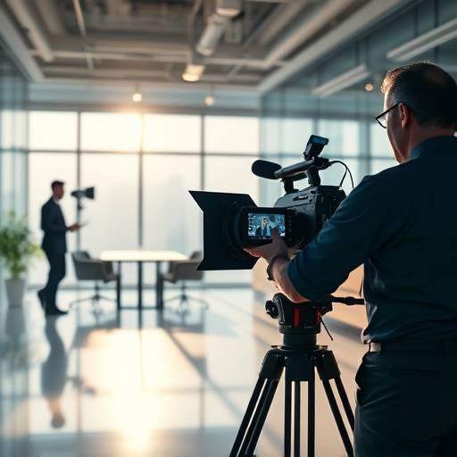 Filmación de video corporativo en una oficina